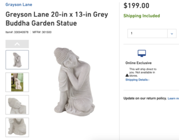 Buddha Garden Statue From Lowes
