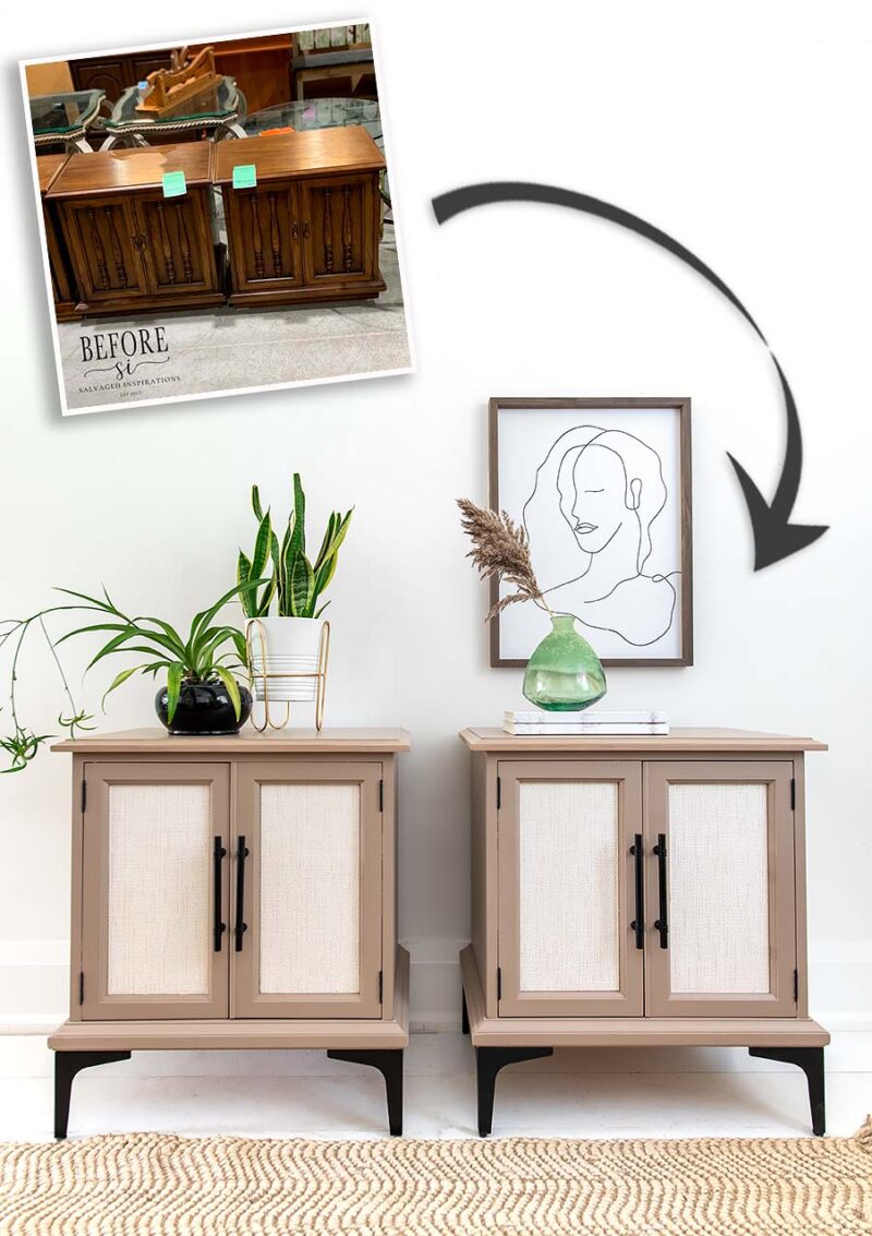 Salvaged Nightstand Set Makeover - Salvaged Inspirations
