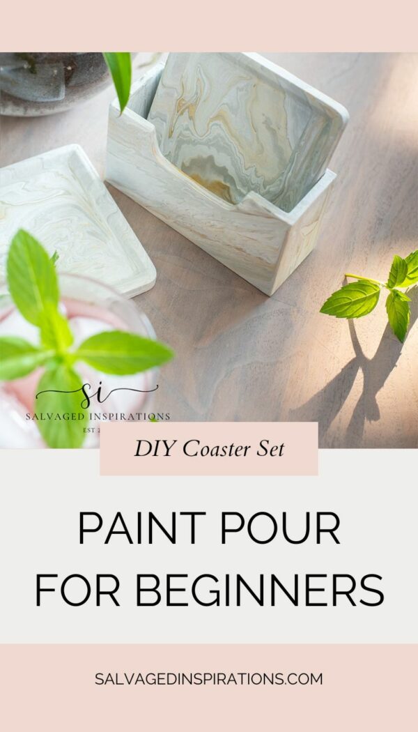 Paint Pouring For Beginners | DIY Marble Coasters - Salvaged Inspirations