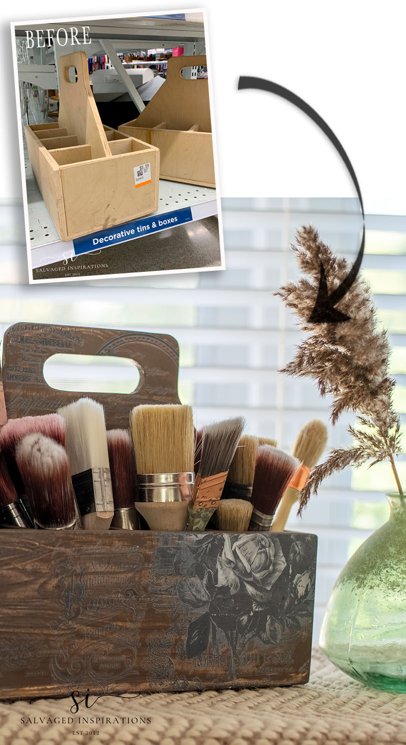 Before and After Paint Brush Organizer