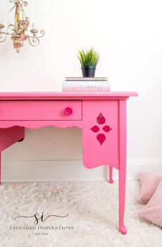 Custom Pink Painted Desk
