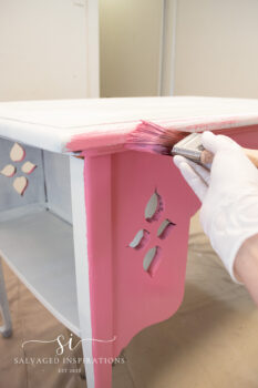 Painting Thrift Desk Barbie-Pink
