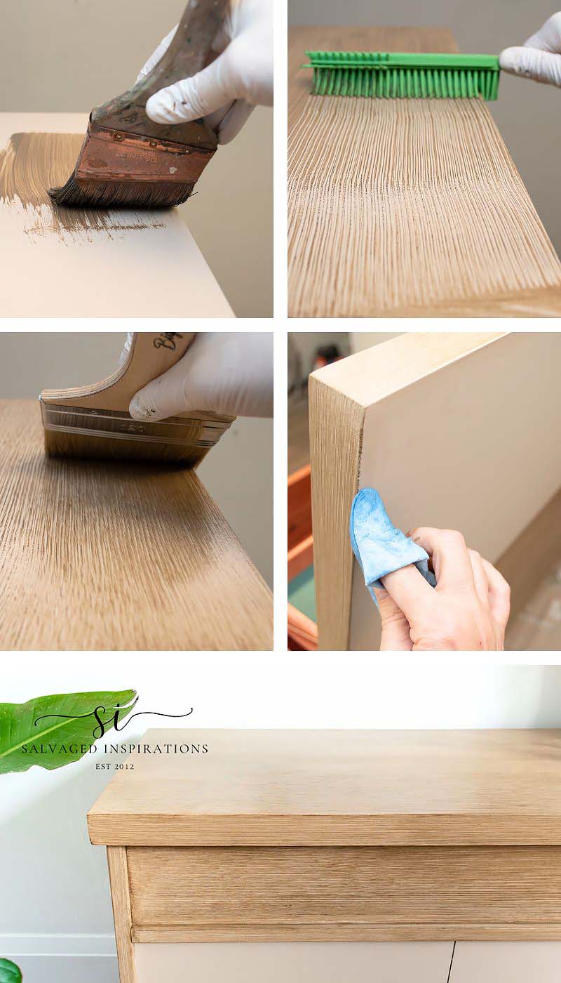 HOW TO CREATE A FAUX WOOD FINISH WITH PAINT AND GLAZE