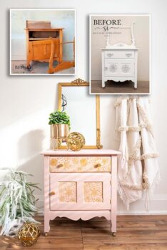 Before And After Christmas Washstand 2023