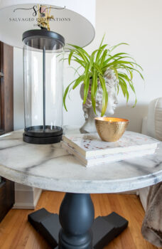 Fake Painted Marble DIY Table