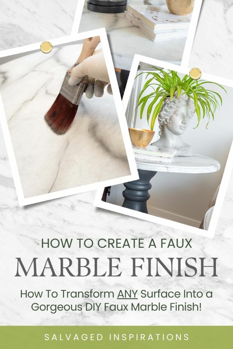 SALVAGED INSPIRATIONS - How To Create A Faux Marble Paint Finish PIN