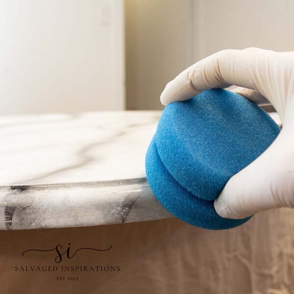 How To Paint Faux Marble | DIY Table Makeover - Salvaged Inspirations