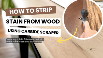 How To strip wood stain using a carbide scraper | Salvaged Inspirations