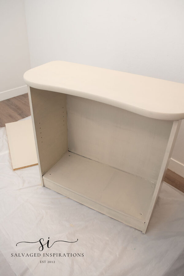 How To Paint Particle Board Furniture | Bookcase Makeover - Salvaged ...