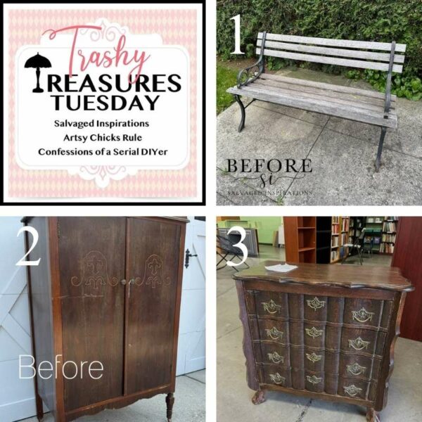 Wood Bench Makeover - Salvaged Inspirations
