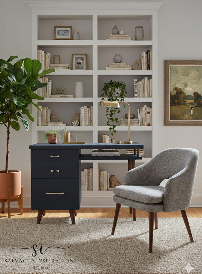 MCM Writing Desk in Staged Styled Room
