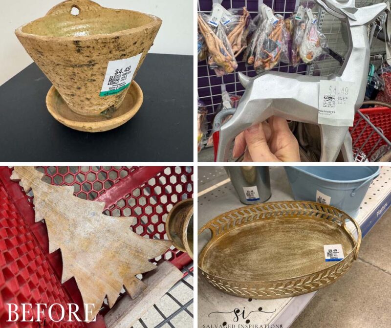 Thrift Holiday Decor Before