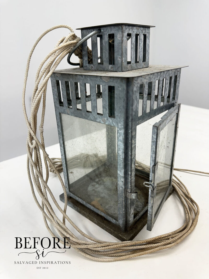 Trashed Hurricane Lamp BEFORE