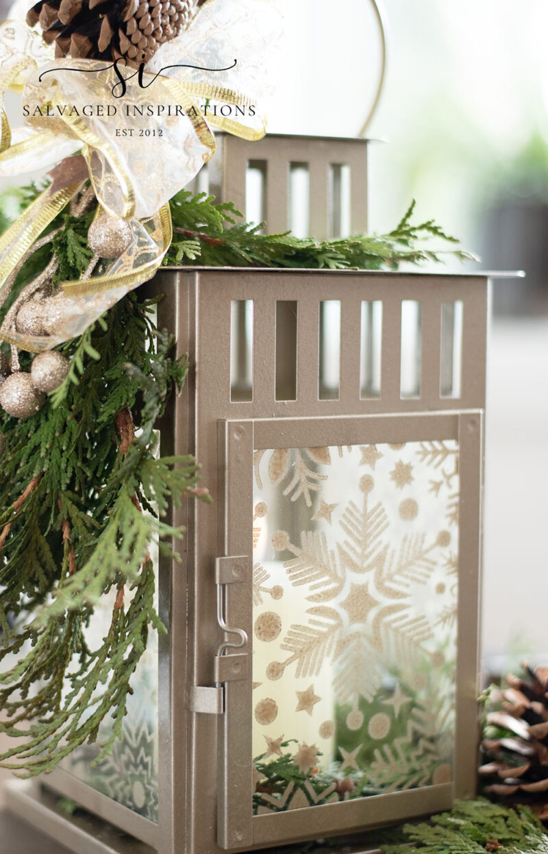 Upcycled IKEAHurrican Lamp For Christmas