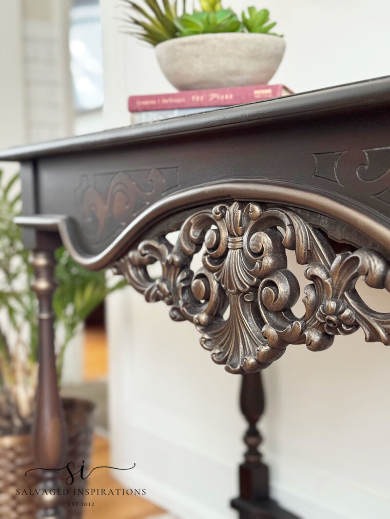 Bronze Gilding Wax On Carved Table