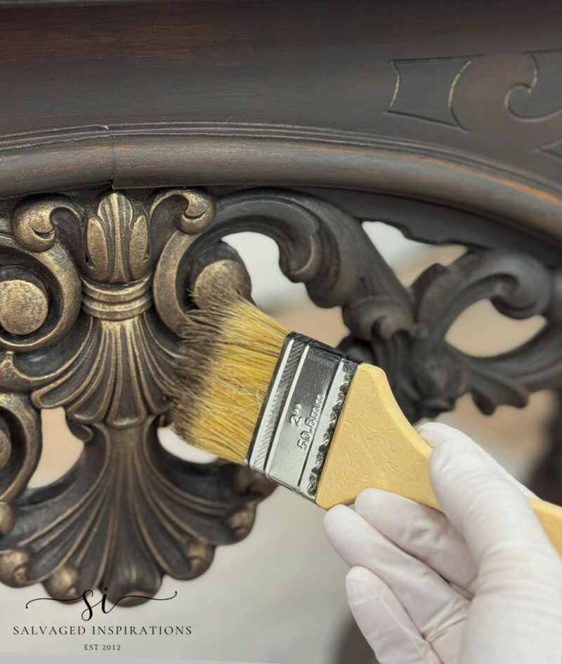 Bronze Gilding Wax On Table Carving