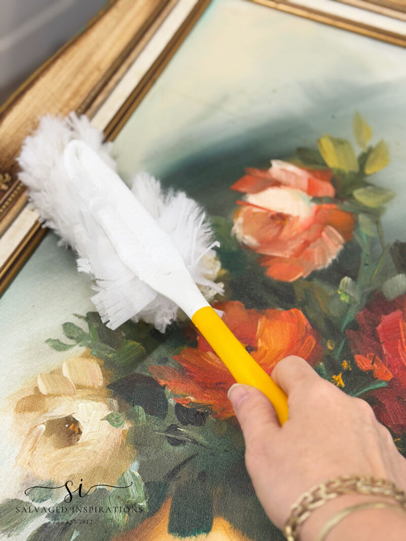 Dusting Dirty Painting and Frame