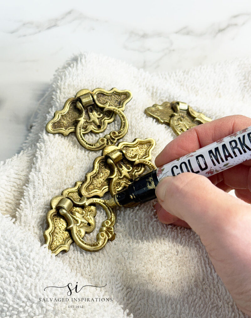 Highlighting Furniture Hardware with Gold Pen