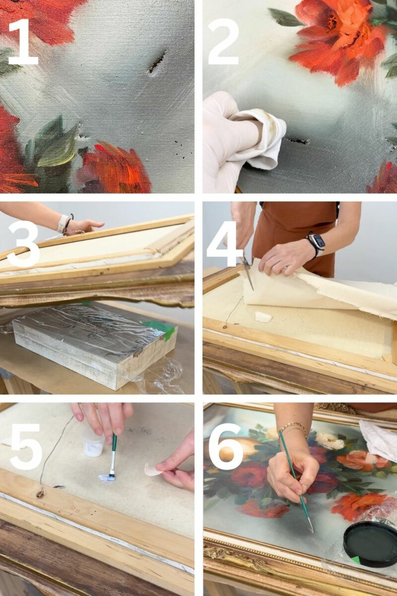 How To Clean And Repair A Torn Canvas Painting