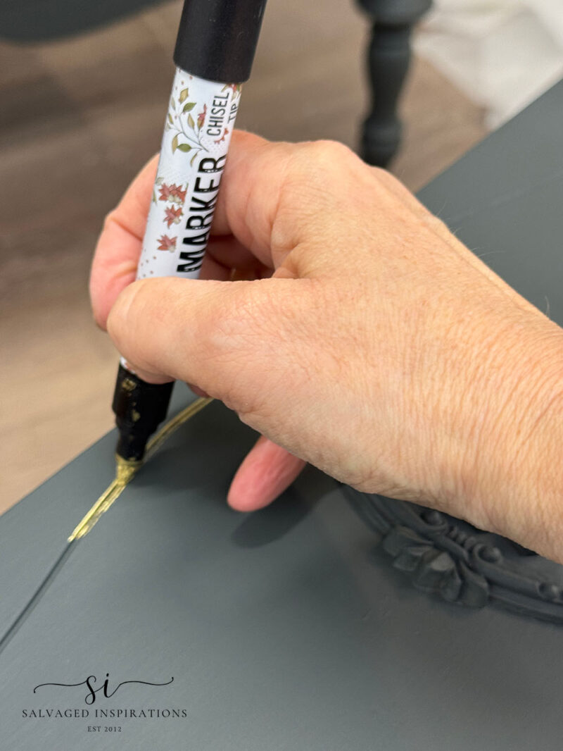 Pinstriping Furniture with Gold Marker