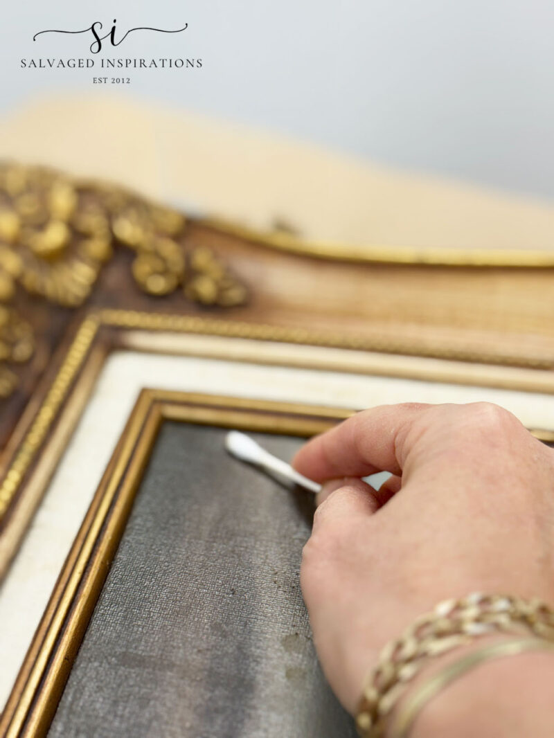 Testing Cleaning on Canvas Painting
