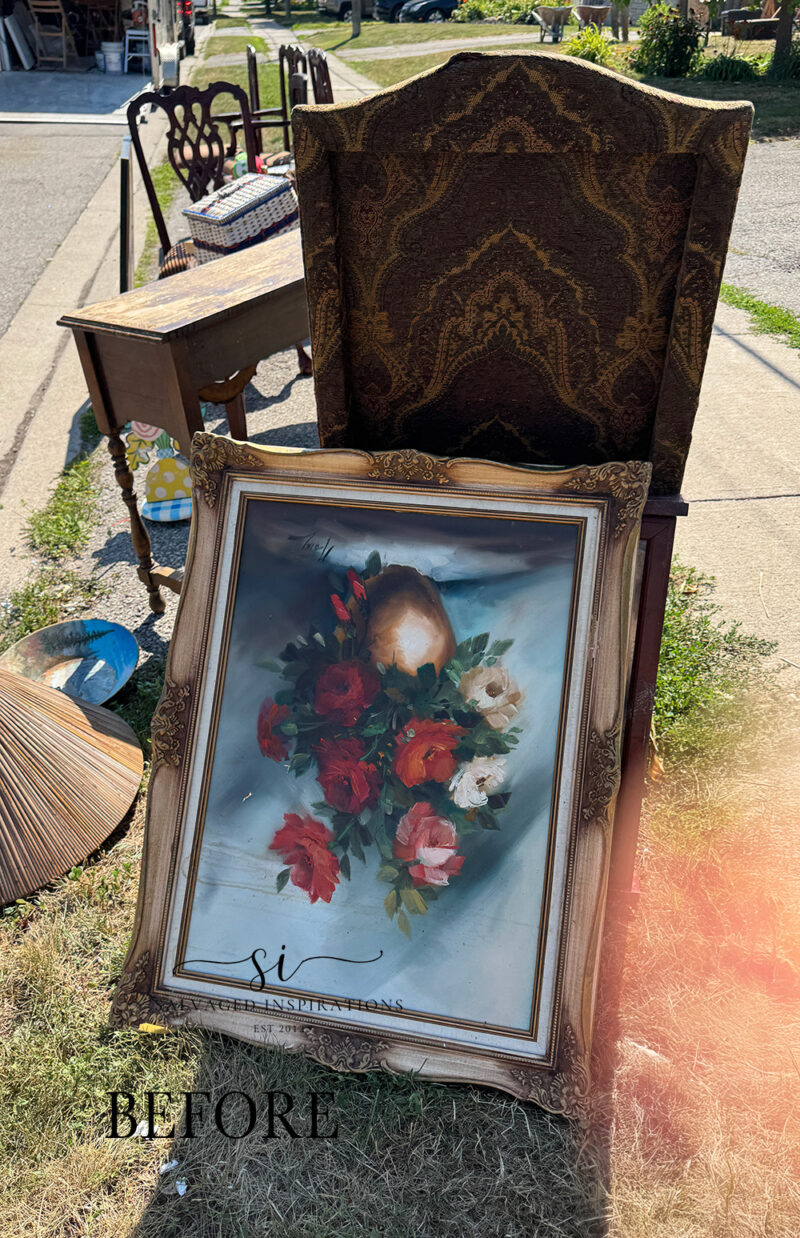 Trashed Floral Painting BEFORE