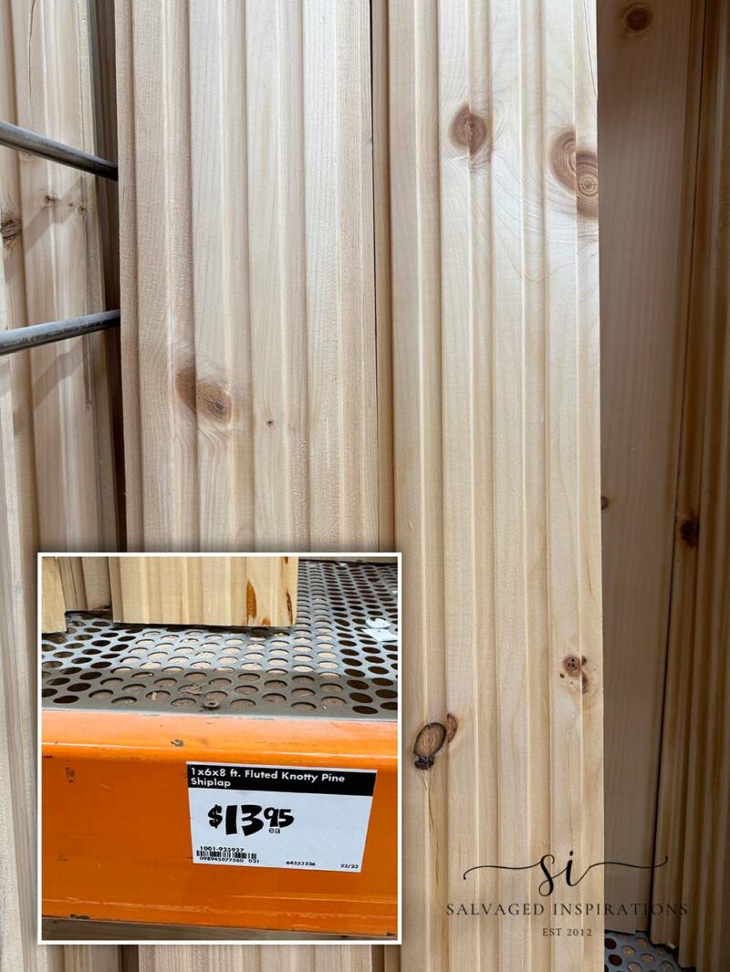 Fluted Knotty Pine Shiplap Boards HD