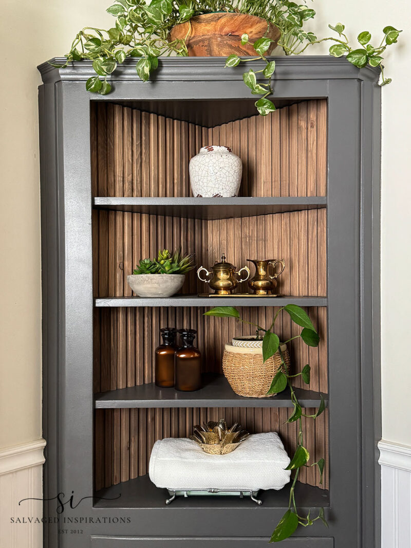 Front View of Fluted Cabinet Back