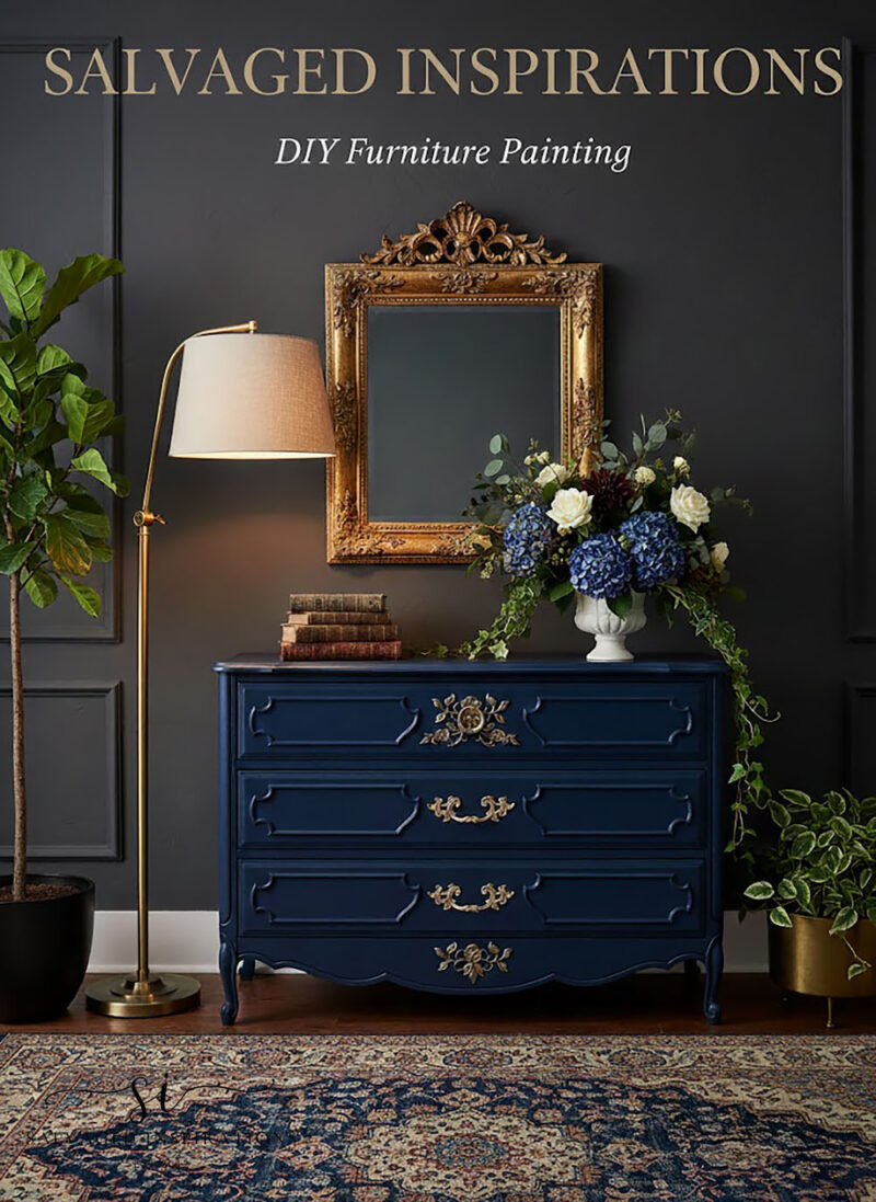 Nautical Painted French Provincial Dresser in AI Roomscape - Salvaged INspirations