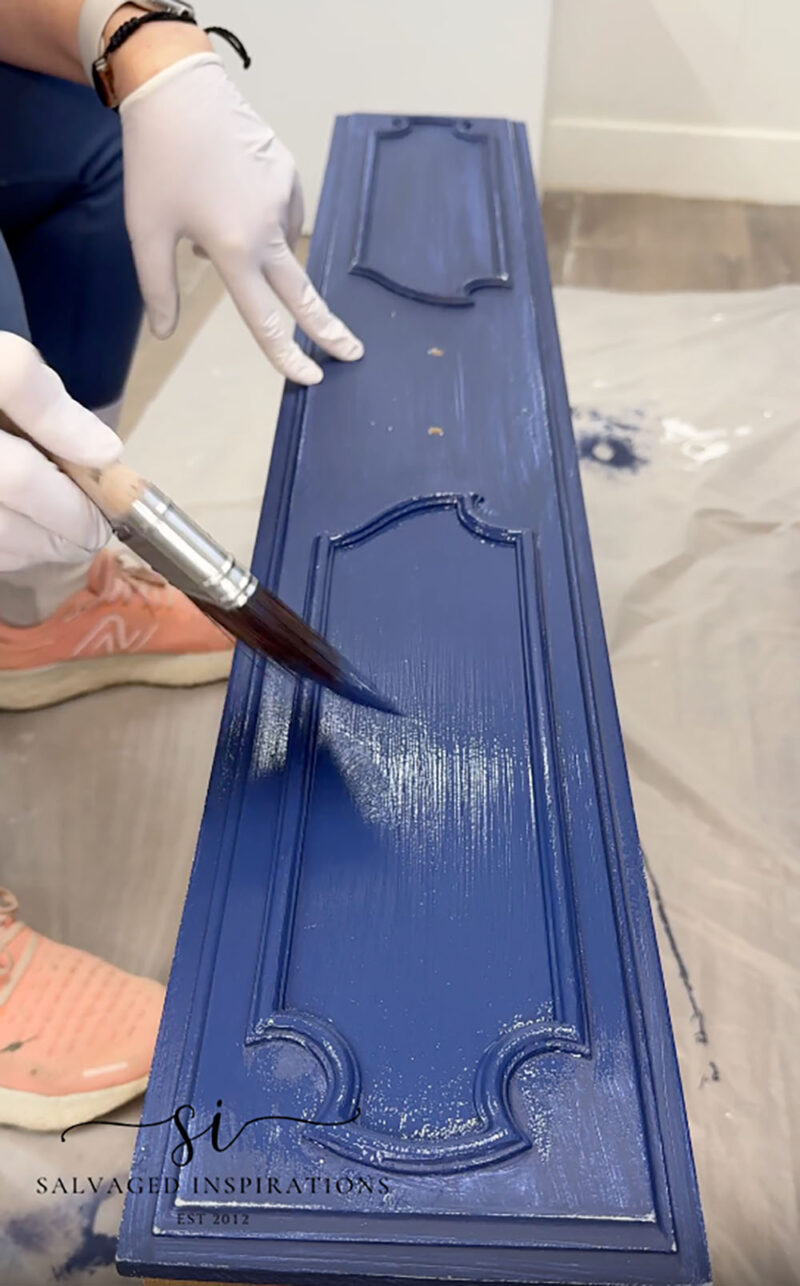 Painting Second Coat on Dresser Drawer Front