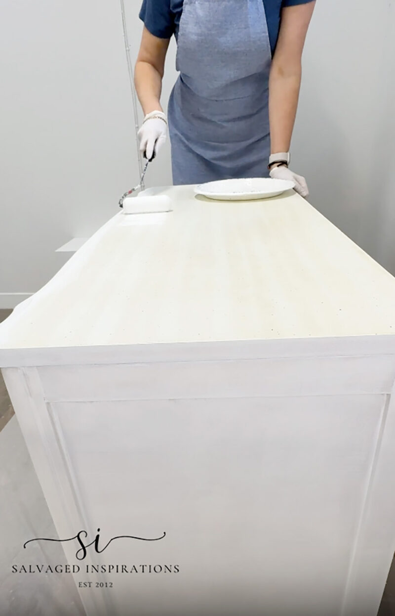 Rolling on Bonding Boss Primer
