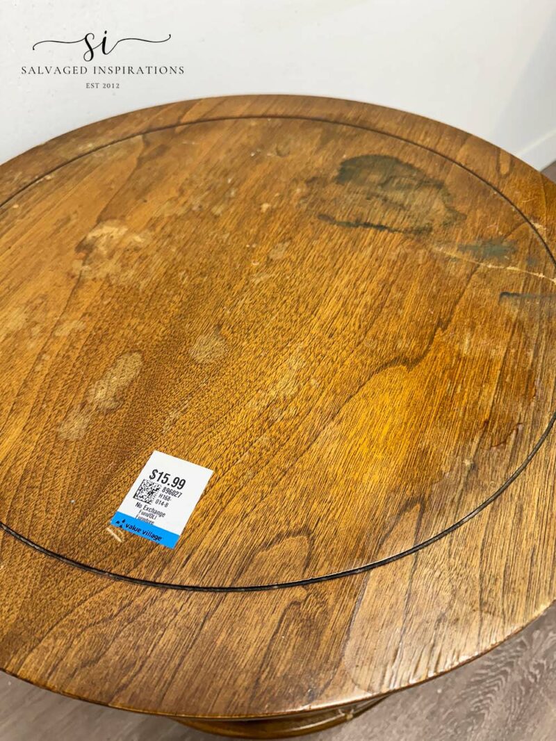 Top of 15.99 Drum Table Before