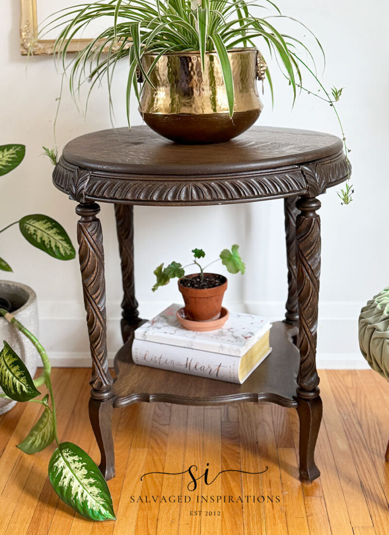 Full Front of Vintage Table Makeover