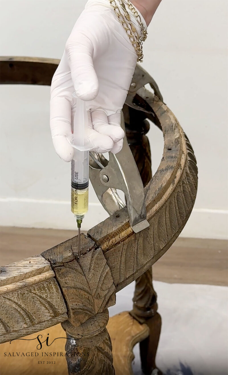 Injected Rotted Wood with Epoxy