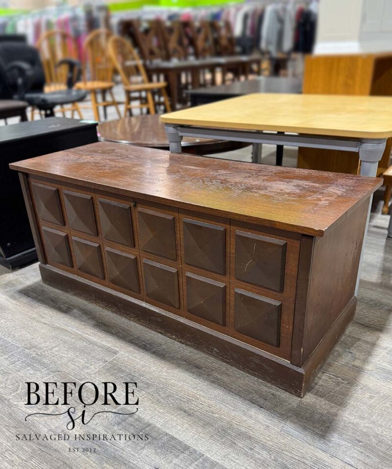 Mission Thrift Store Blanket Box Before