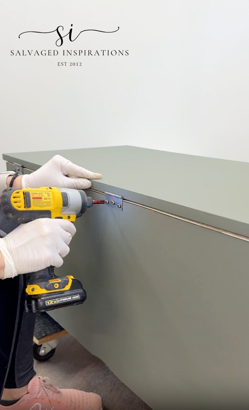 Screwing on Blanket Box Top