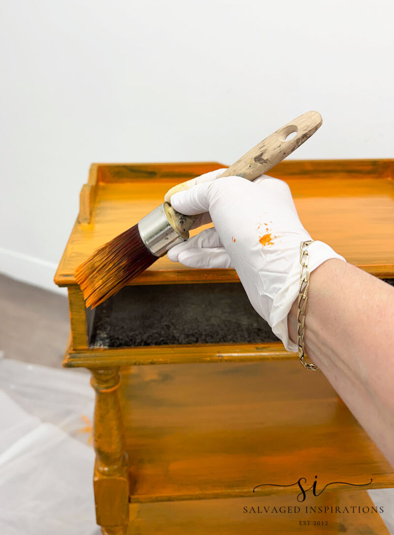 Painting in Florida Orange Chalk Mineral Paint