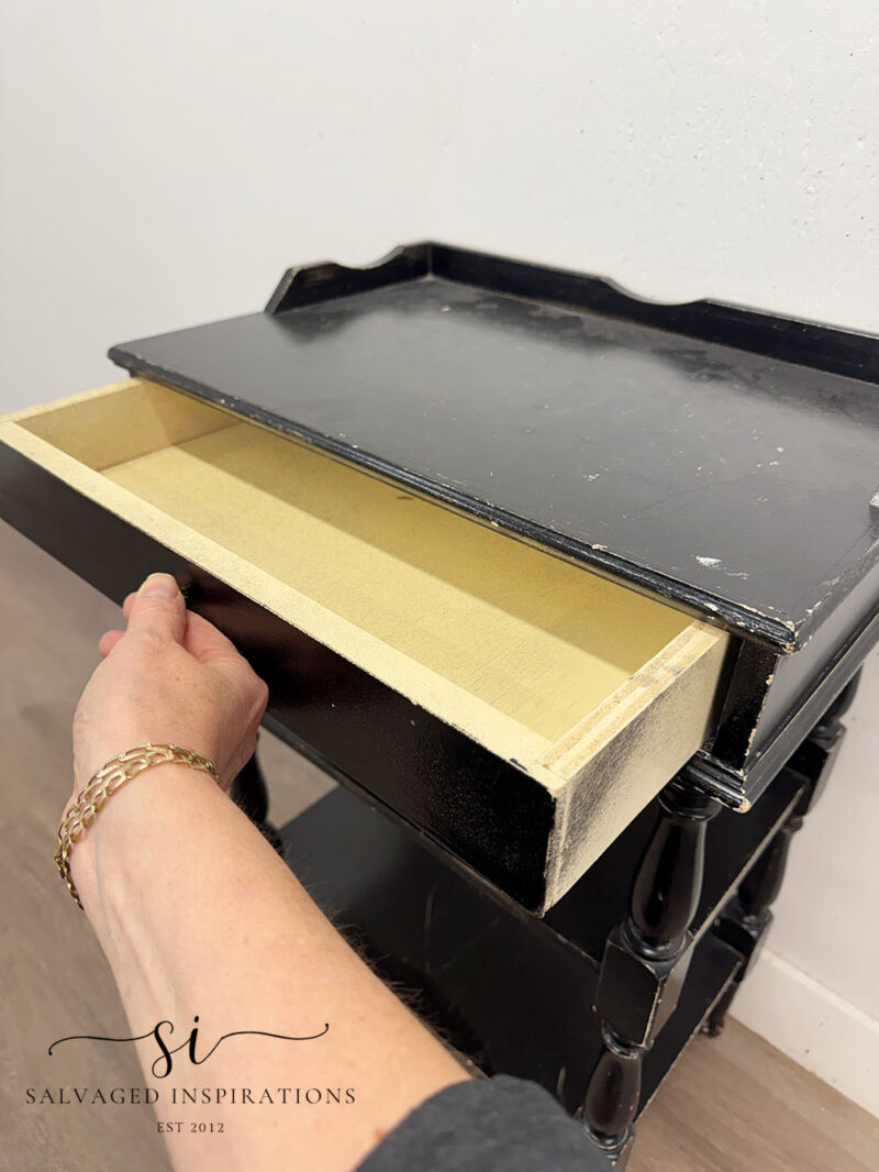 Plywood Drawer On Trashed Side Table