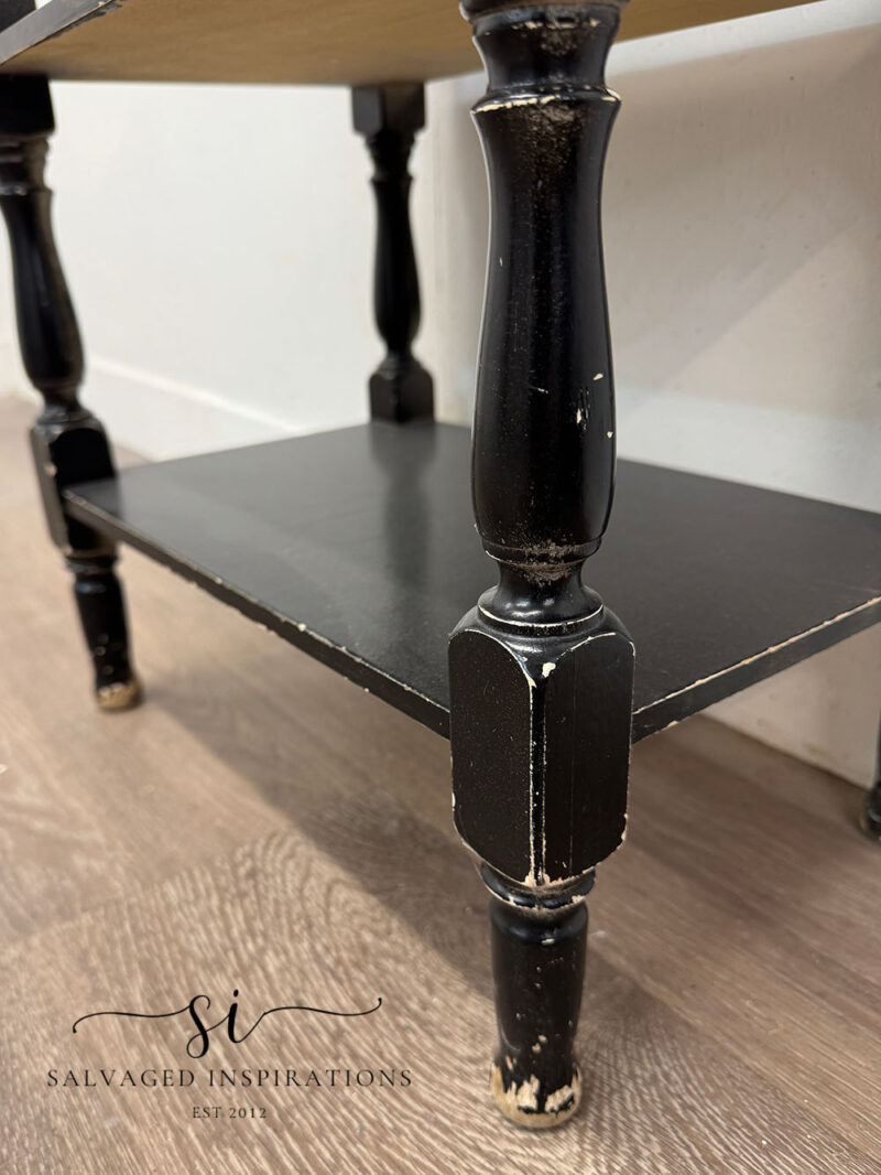 Turned Legs On End Table BEFORE