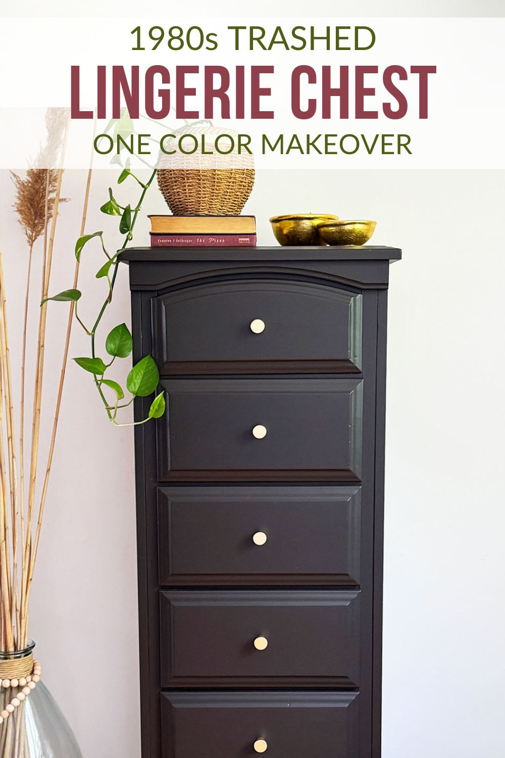 1980s Trashed Lingerie Chest Furniture Makeover