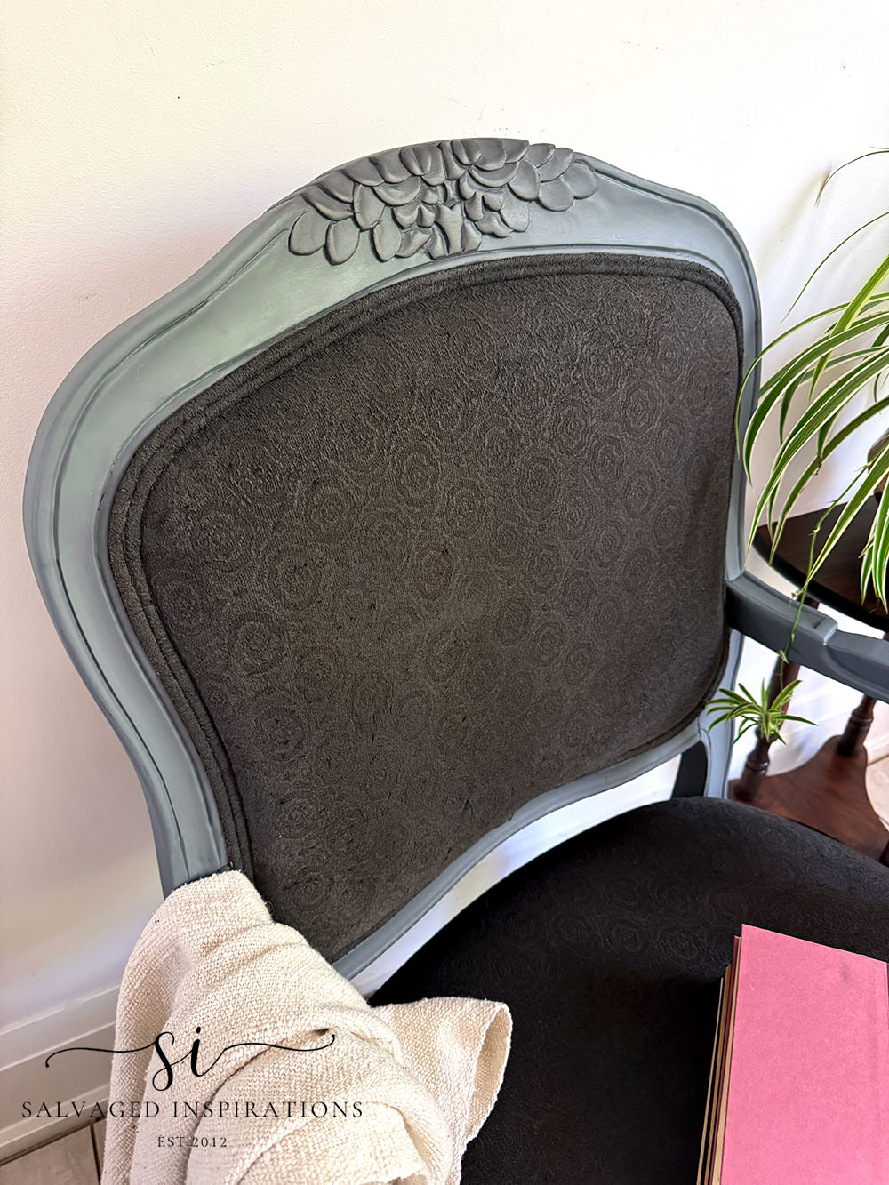Close Up of Painted Upholstery Fabric on Furniture