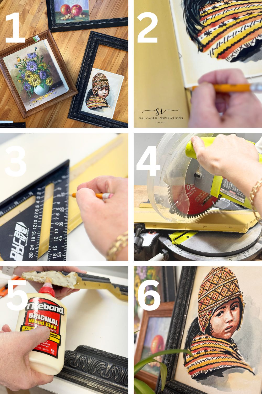How To Resize A Thrift Store Frame PIN