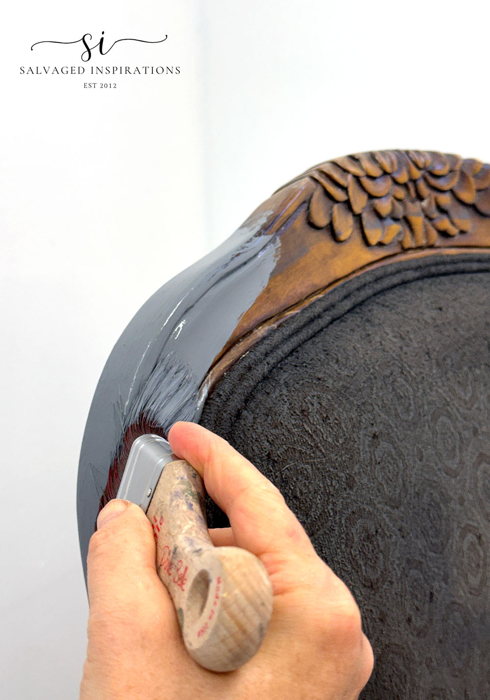 Painting Chair Frame with Charcoal Gray