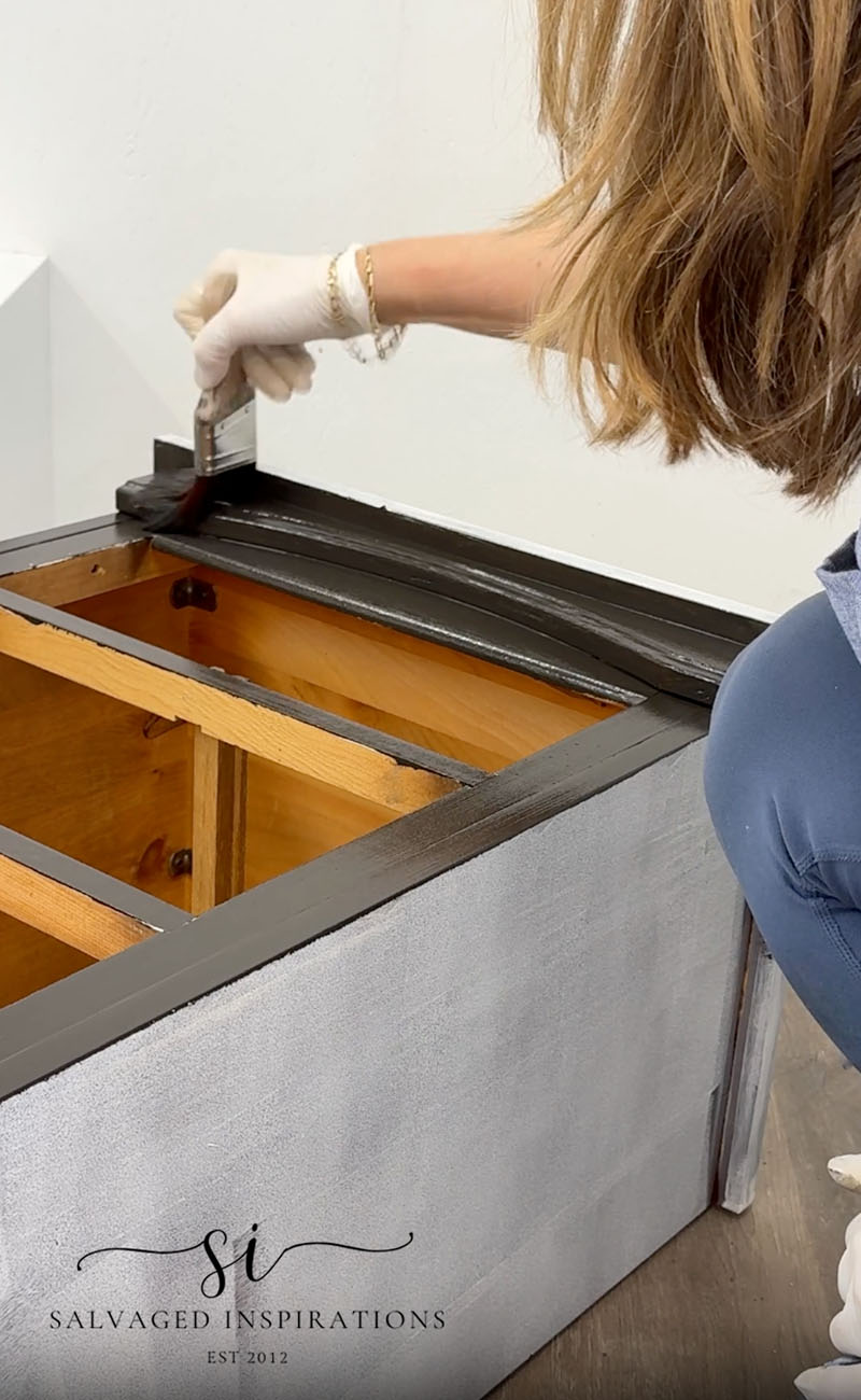 Painting Lingerie Chest Underneath