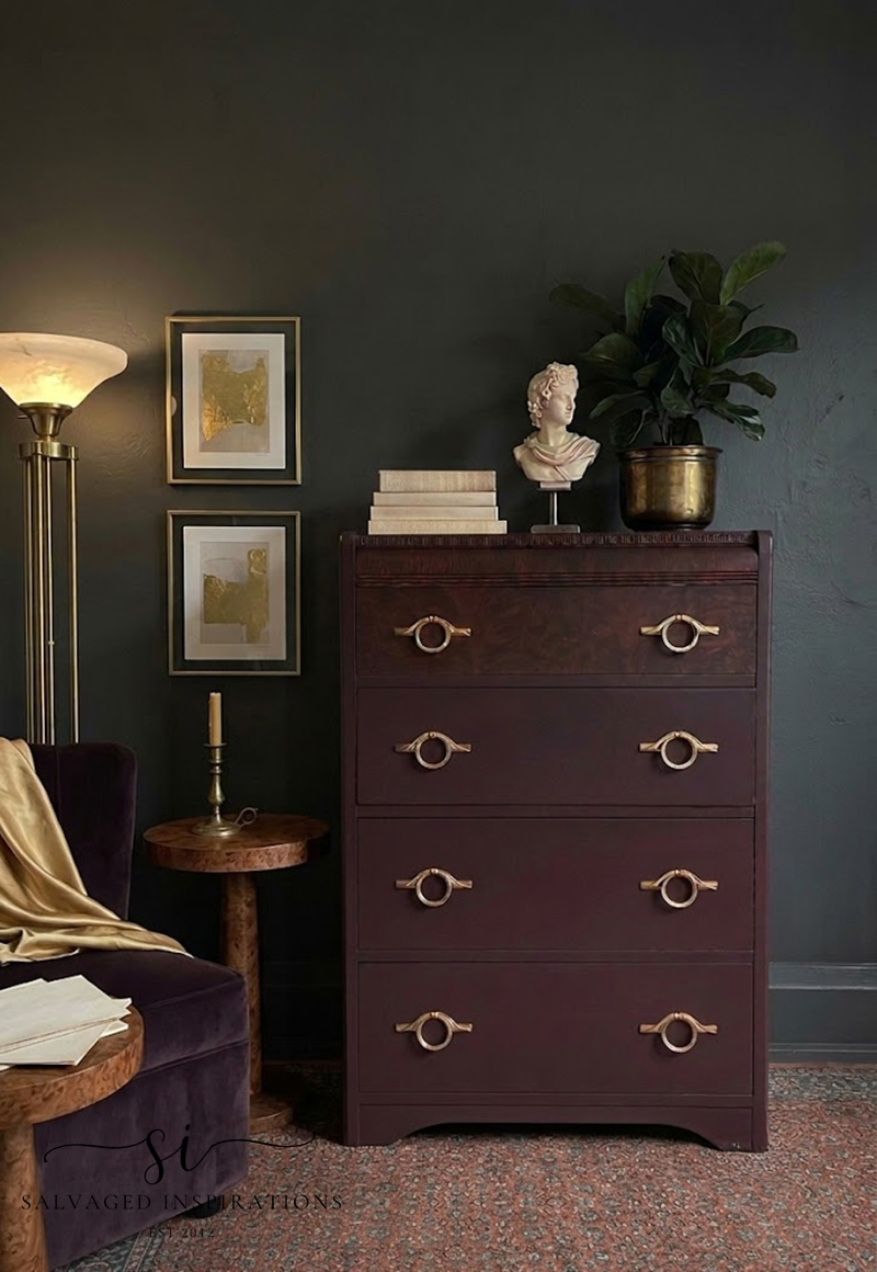 Art Deco Waterfall Dresser Makeover DIY siblog