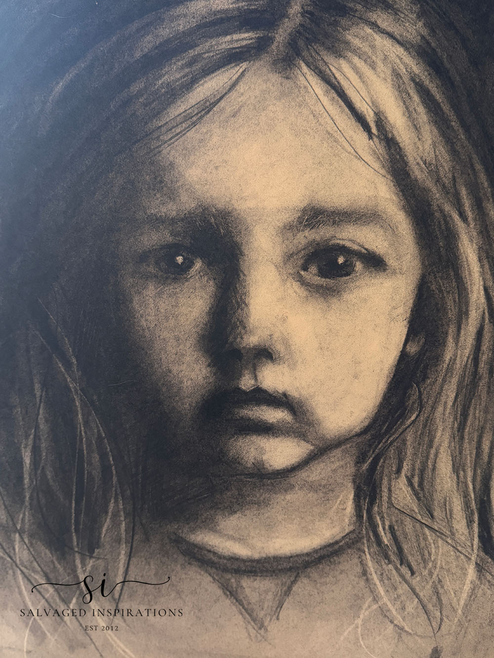 Girl In Charcoal - Salvaged Inspirations