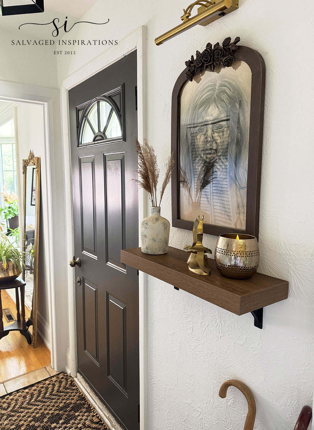 Hallway Charcoal Drawing Framed w Plexiglass