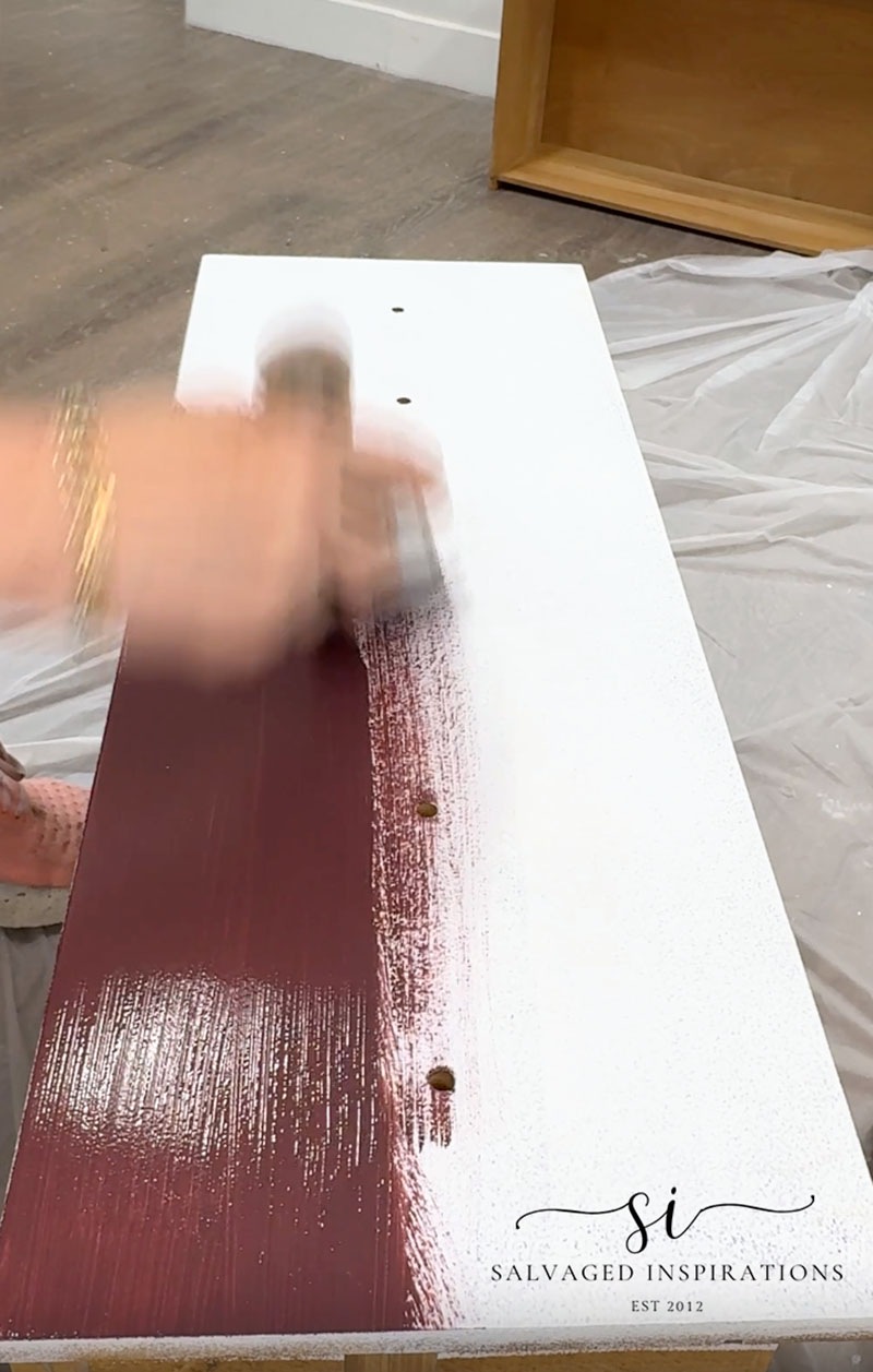 Painting Drawer in Dark Maroon