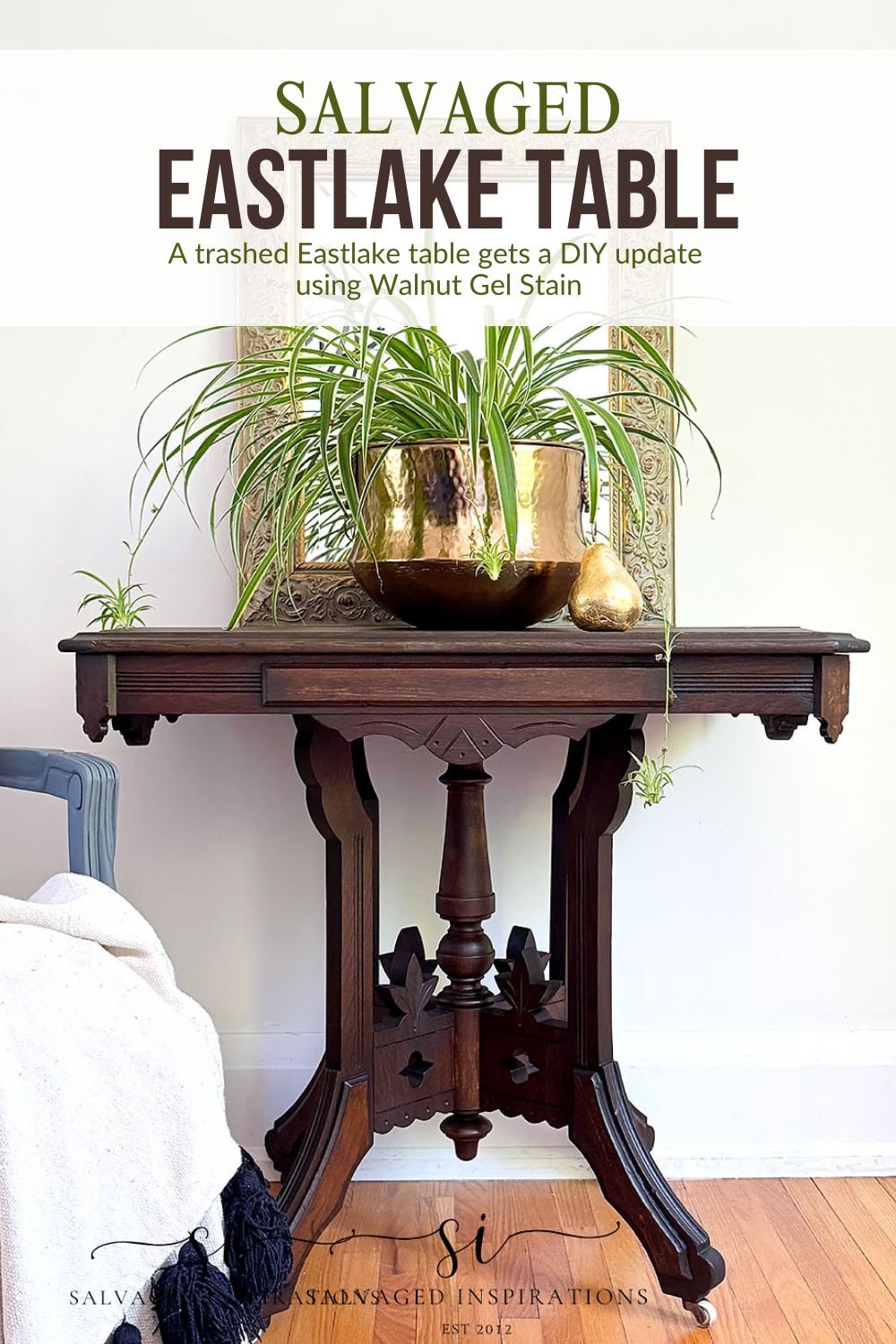 Salvaged Eastlake Table DIY Makeover
