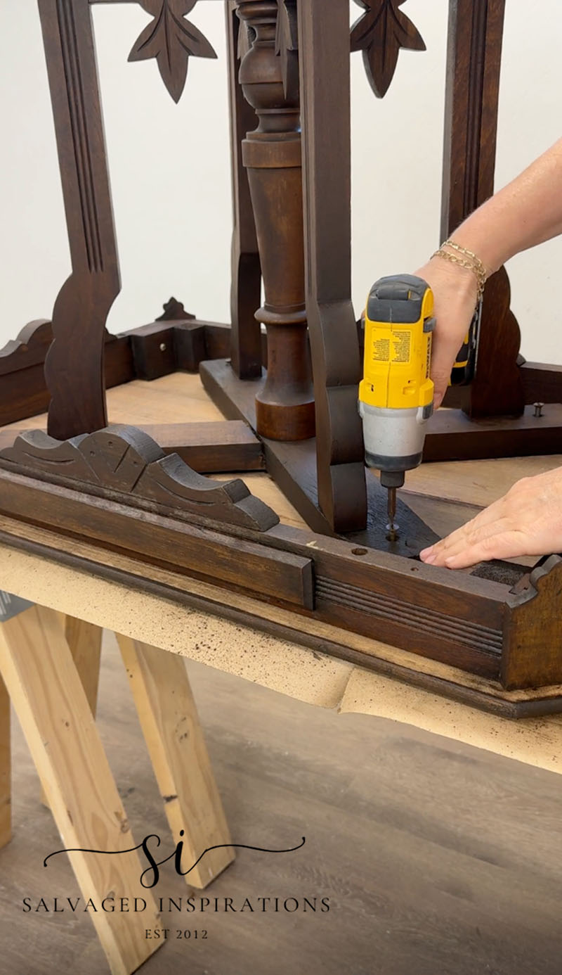 Screwing Table Top Onto Base